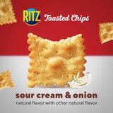 RITZ Toasted Chips Sour Cream and Onion Crackers, 8.1 oz, thumbnail image