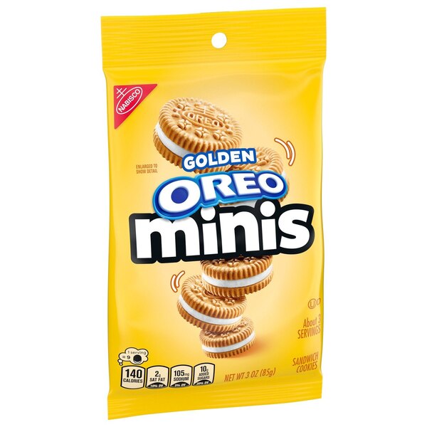 OREO, Minis Golden Sandwich Cookies, 3 oz