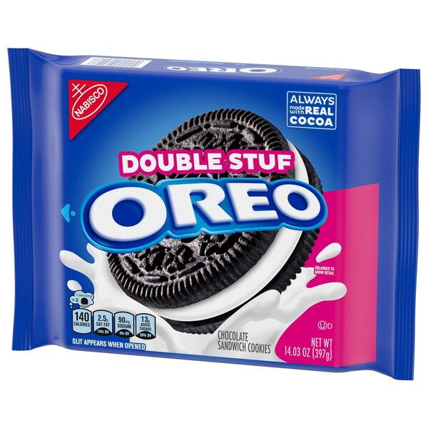 OREO Double Stuf Chocolate Sandwich Cookies, 14.03 oz