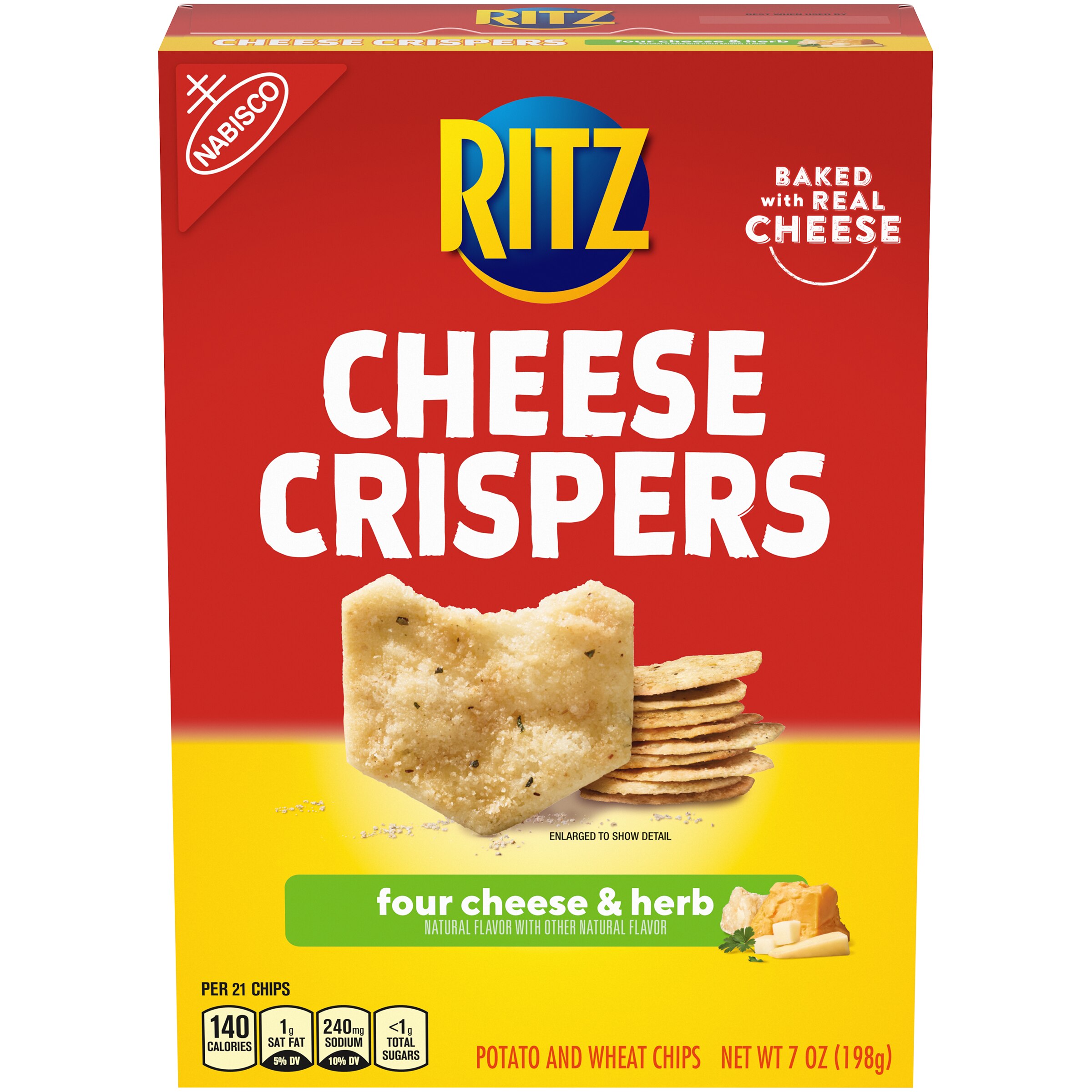 Ritz Cheese Crispers, Four Cheese & Herb, 7 OZ