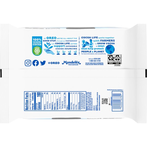 OREO Gluten Free Chocolate Sandwich Cookies, 12.08 oz