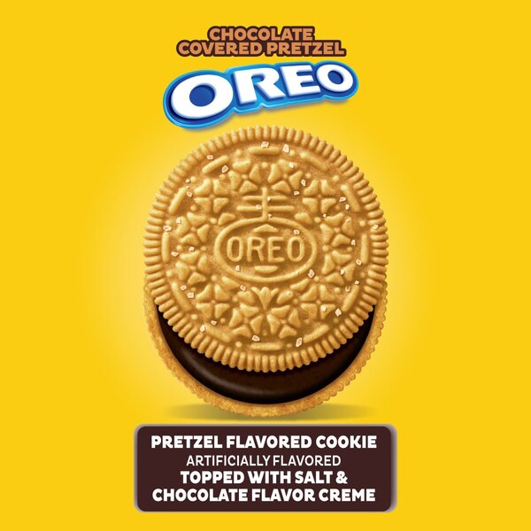 OREO, Chocolate Covered Pretzel Sandwich Cookies, Limited Edition, 10.68 oz