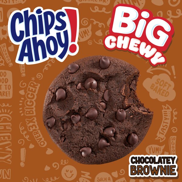 CHIPS AHOY! Big Chewy Chocolate Chip Cookies, Chocolatey Brownie, 2.5 oz (1 Cookie Per Pack)