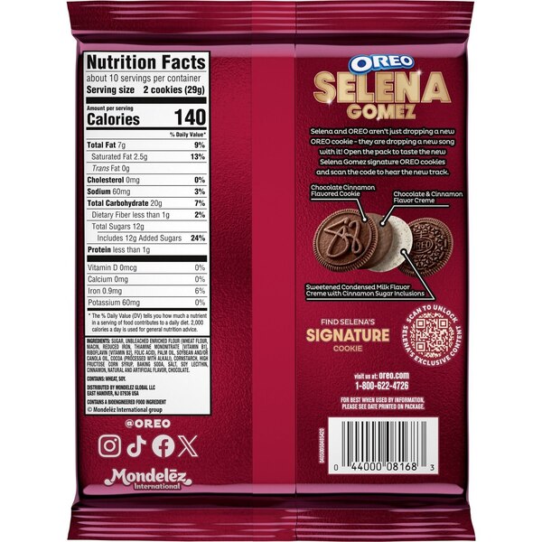Selena Gomez OREO Cookies, Limited Edition, 10.68 oz
