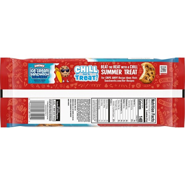 CHIPS AHOY! Chewy Ice Cream Sandwich-Inspired Chocolate Chip Cookies, Limited Edition Pack, 9.9 oz 