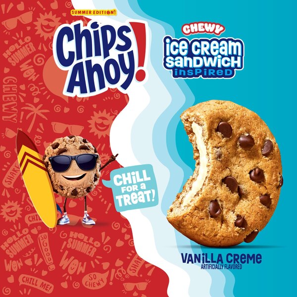 CHIPS AHOY! Chewy Ice Cream Sandwich-Inspired Chocolate Chip Cookies, Limited Edition Pack, 9.9 oz 
