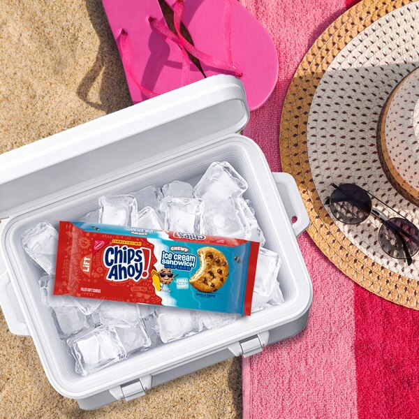 CHIPS AHOY! Chewy Ice Cream Sandwich-Inspired Chocolate Chip Cookies, Limited Edition Pack, 9.9 oz 
