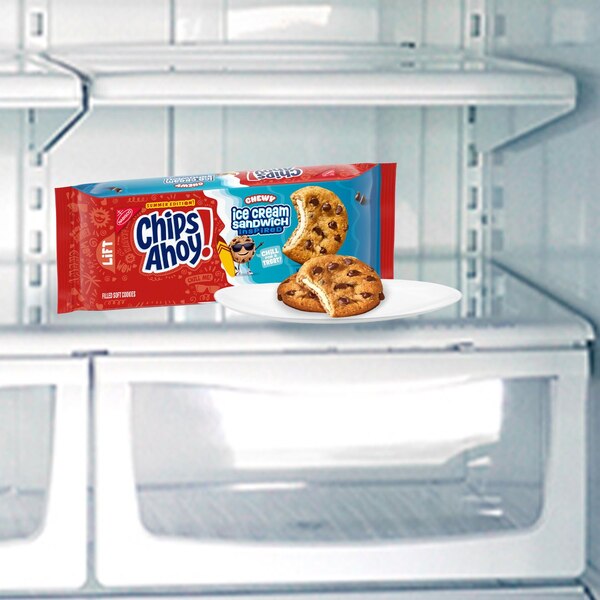 CHIPS AHOY! Chewy Ice Cream Sandwich-Inspired Chocolate Chip Cookies, Limited Edition Pack, 9.9 oz 