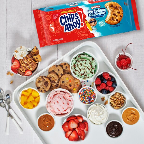 CHIPS AHOY! Chewy Ice Cream Sandwich-Inspired Chocolate Chip Cookies, Limited Edition Pack, 9.9 oz 