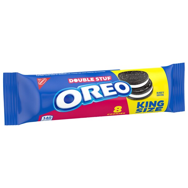 OREO, Double Stuf Chocolate Sandwich Cookies, King Size Snack Pack, 8 Ct, 4.1 oz