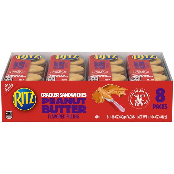 Ritz, Peanut Butter Cracker Sandwich, 8 ct, 1.38 oz