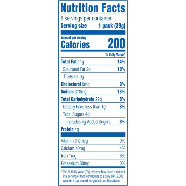 Ritz, Peanut Butter Cracker Sandwich, 8 ct, 1.38 oz