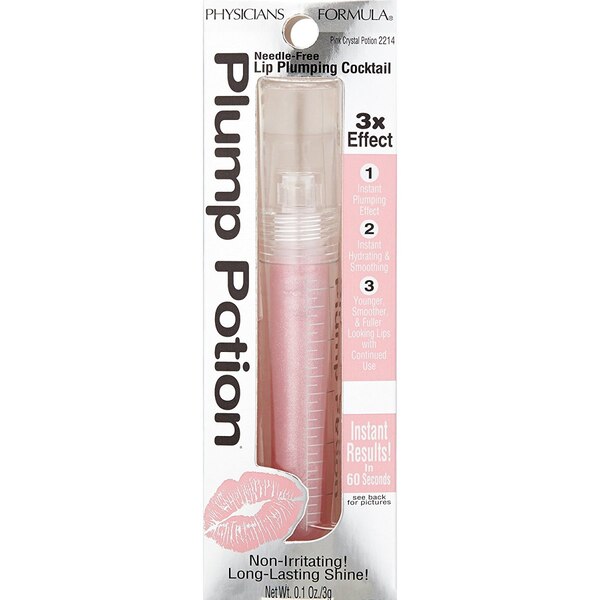 Physicians Formula Plump Potion Needle-Free Lip Plumping, Cocktail Pink Crystal