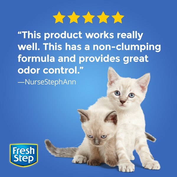 Fresh Step Non-Clumping Premium Clay Litter, Febreze Freshness, 7 lbs
