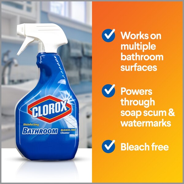 Clorox Disinfecting Bathroom Cleaner Spray, Original, 31.30 OZ