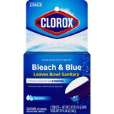 Clorox Toilet Tablets Bleach & Blue, Rain Clean, 2 ct, thumbnail image