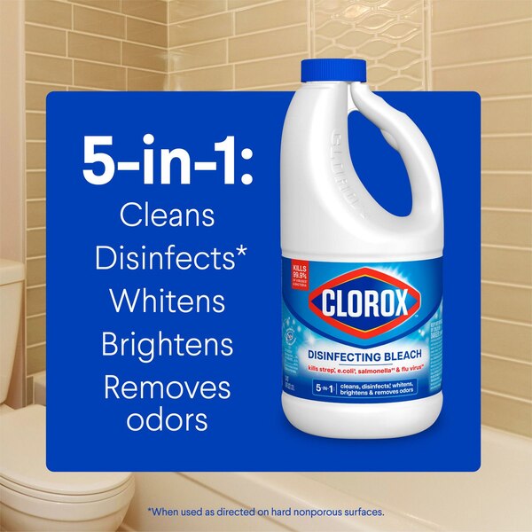 Clorox Concentrated Formula Disinfecting Bleach, Regular, 43 fl oz
