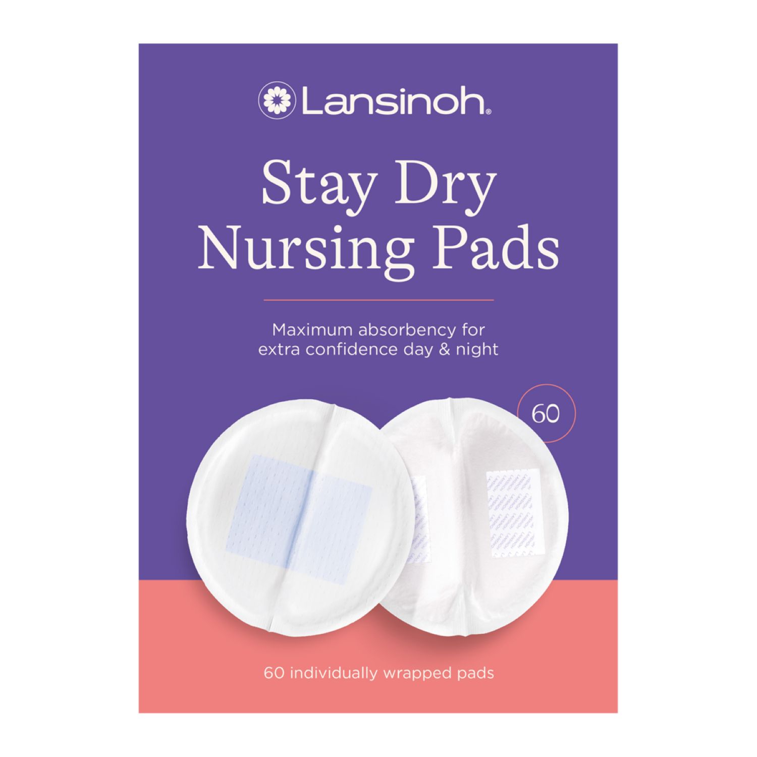 Lansinoh - Almohadillas desechables para lactancia, absorbentes, 60 u.