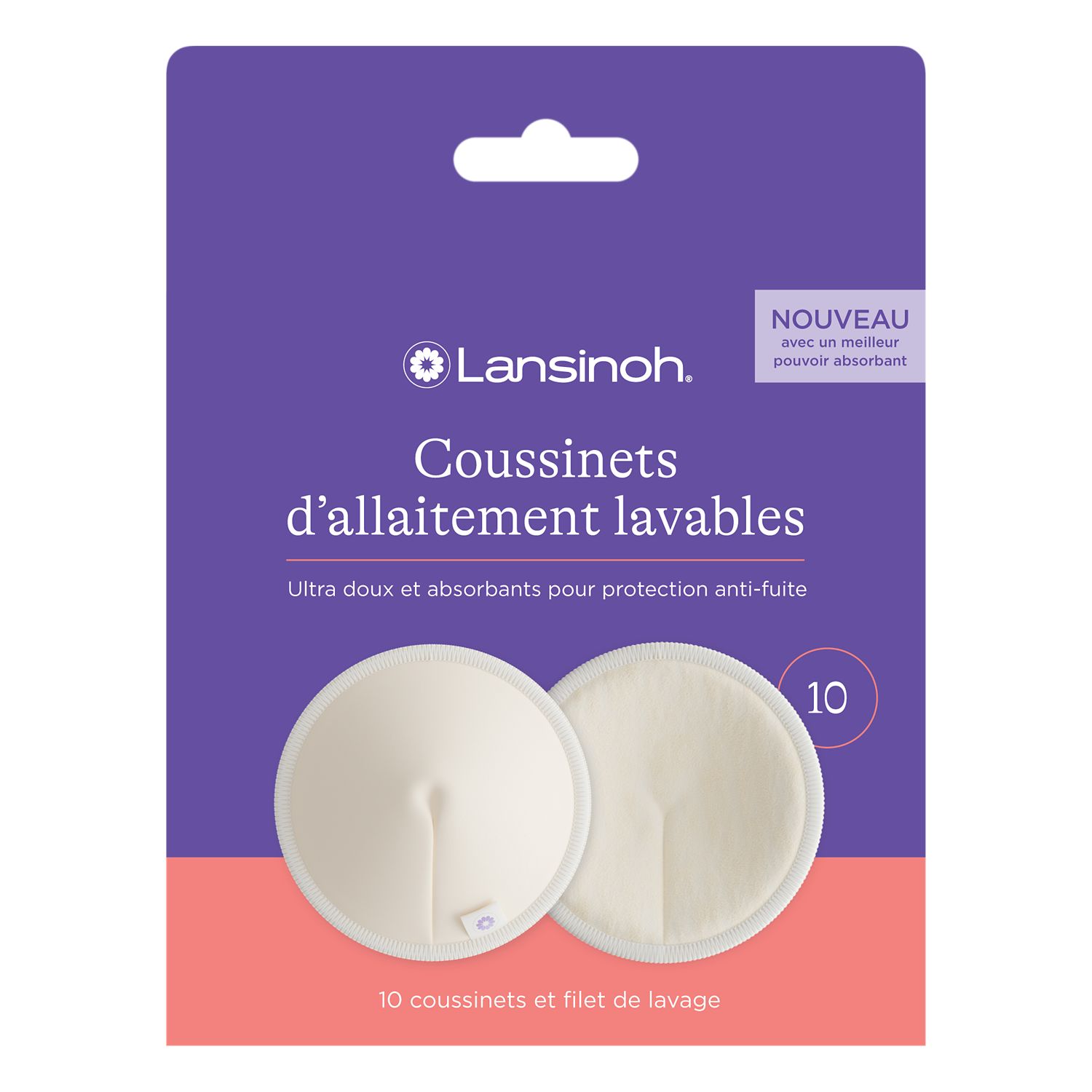 Lansinoh Washable Nursing Pads, 10 CT
