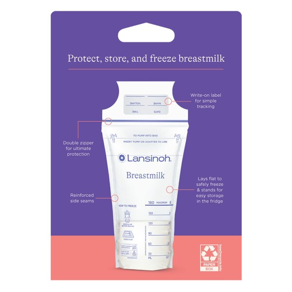 Lansinoh Breastmilk Storage Bags, 50CT
