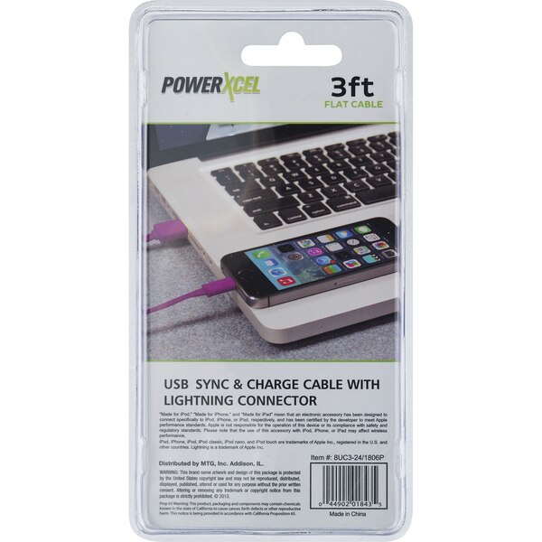 PowerXcel Lightning USB Charge Cable