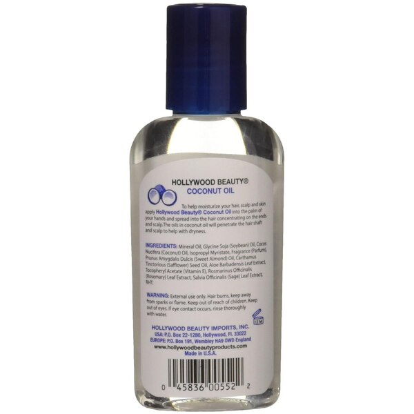 Hollywood Beauty Coconut Oil, 2 OZ