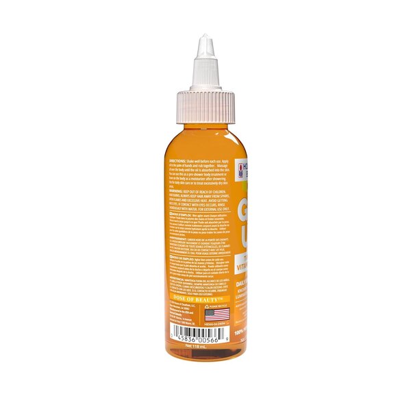 Hollywood Beauty Glo Up! Daily Skin & Scalp Oil With Turmeric, Vitamin C & Aloe, 4 OZ