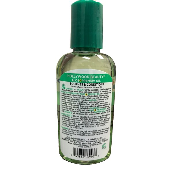 Hollywood Beauty Aloe Premium Hair Oil, 2 OZ