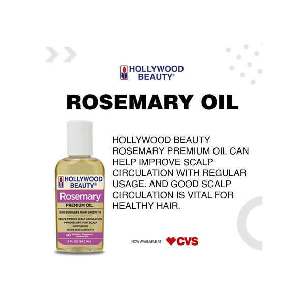 Hollywood Beauty Rosemary Premium Hair Oil, 2 OZ