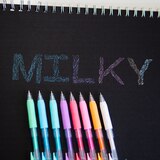 Zebra Pen Sarasa Clip Gel Retractable Pen, 0.5mm Fine, Assorted Milky Pastel, 8 CT, thumbnail image