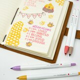 Zebra Click Art Retractable Marker Pen, Fine Point, Assorted Colors, 6 ct, thumbnail image