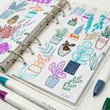 Zebra Click Art Retractable Marker Pen, Fine Point, Assorted Colors, 6 ct, thumbnail image