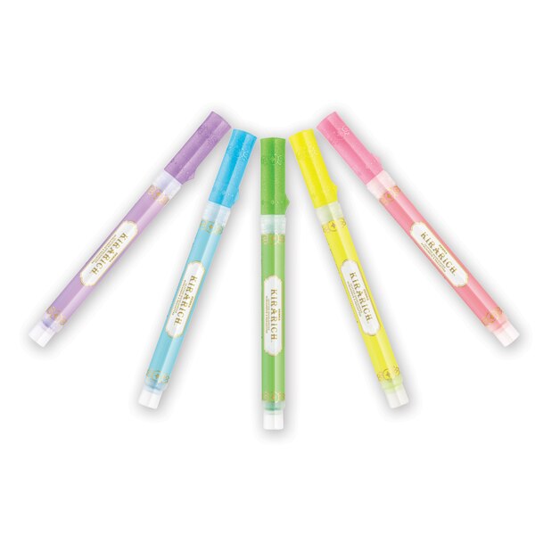 Zebra Pen Kirarich Glitter Highlighter, Chisel Tip, 5 ct