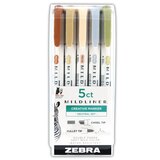 Zebra Mildliner Double Ended HL Neutral Palette 5 pk, thumbnail image