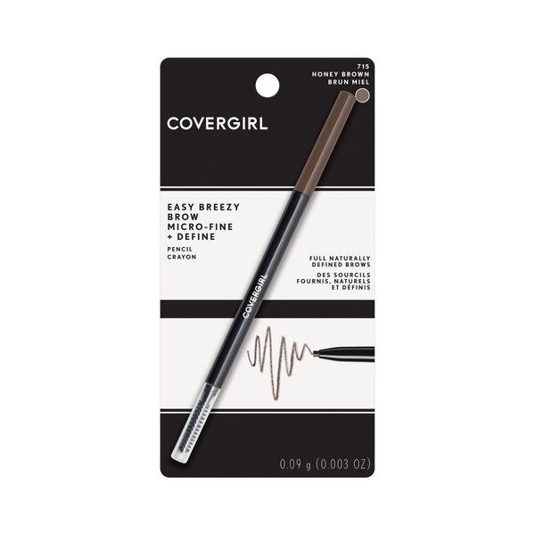 CoverGirl Easy Breezy Brow Micro Fine Fill Define Eyebrow Pencil, Honey Brown