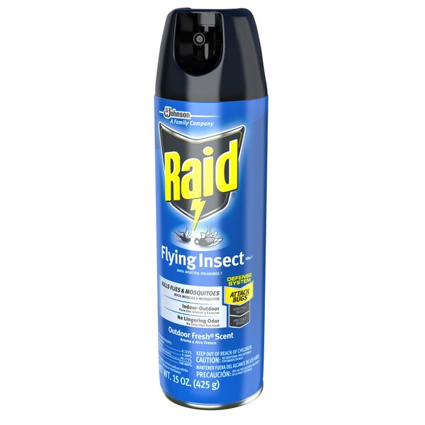 Raid Flying Insect Killer Spray Outdoor, Fresh Scent, 15 oz