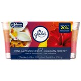 Glade Single-Wick Candle, Hawaiian Breeze & Vanilla Passionfruit Scent, 4 oz, 2 ct, thumbnail image