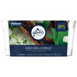 Glad Single Wick Candle, Sheer Vanilla Embrace Scent, 4.08 oz, 2 ct, thumbnail image