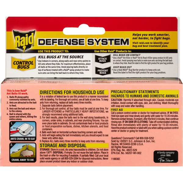Raid Child-Resistant Ant Killer Bait Trays, 4 ct