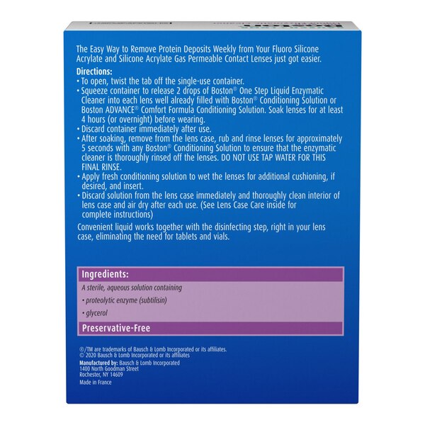 Boston One Step Liquid Enzymatic Cleaner, 15 CT