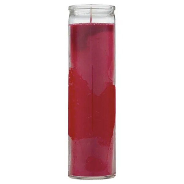 Star Candle 8 Inch Prayer Candle, Red, Unscented