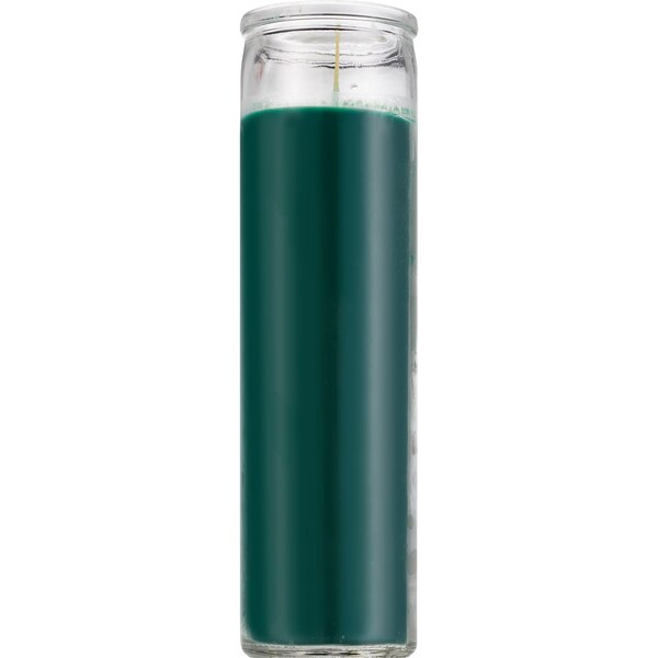 Star Candle 8 Inch Prayer Candle, Green, Unscented