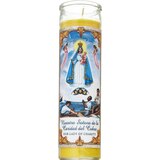 Prayer Candle, Caridad Del Cobre Yellow Wax, 8", thumbnail image