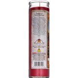 Prayer Candle, St Barbara Red Wax, 8", thumbnail image
