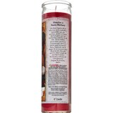 Prayer Candle, St Barbara Red Wax, 8", thumbnail image