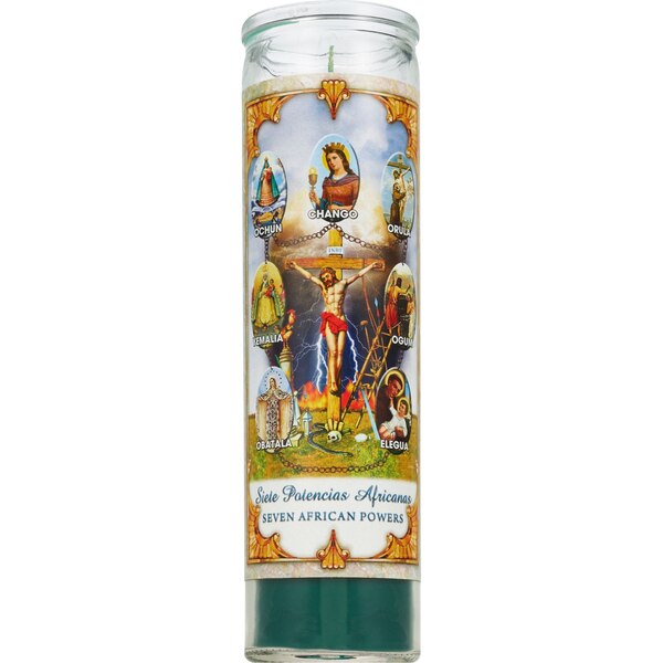 Star Candle 8 Inch Seven African Powers Religious Candle