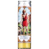Prayer Candle, St Lazaro Yellow Wax, 8", thumbnail image