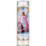 Prayer Candle, Guardian Angel White Wax, 8", thumbnail image