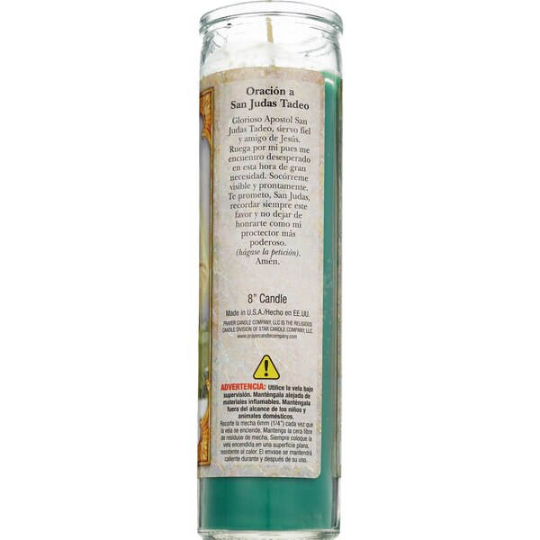 Prayer Candle, St Jude Scented, 8"