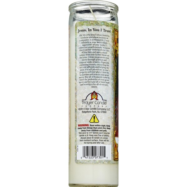 Prayer Candle, Saint Nino Diovino Pink, 8"